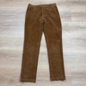 Brooks Brothers Milano Fit Corduroy Pants Mens 33x34 Color Brown